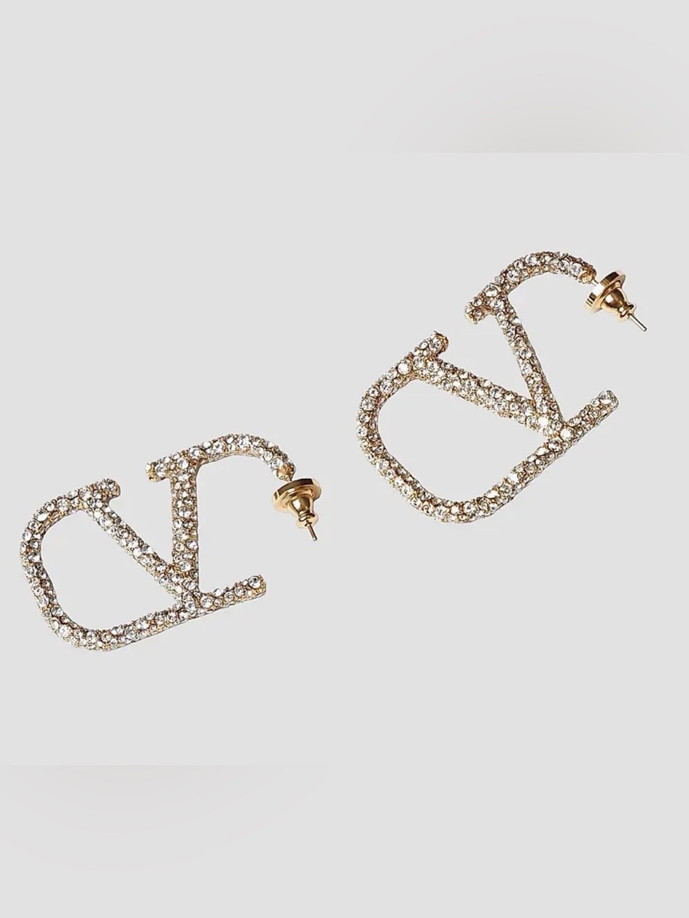 VALENTINO VLogo Crystal Earrings